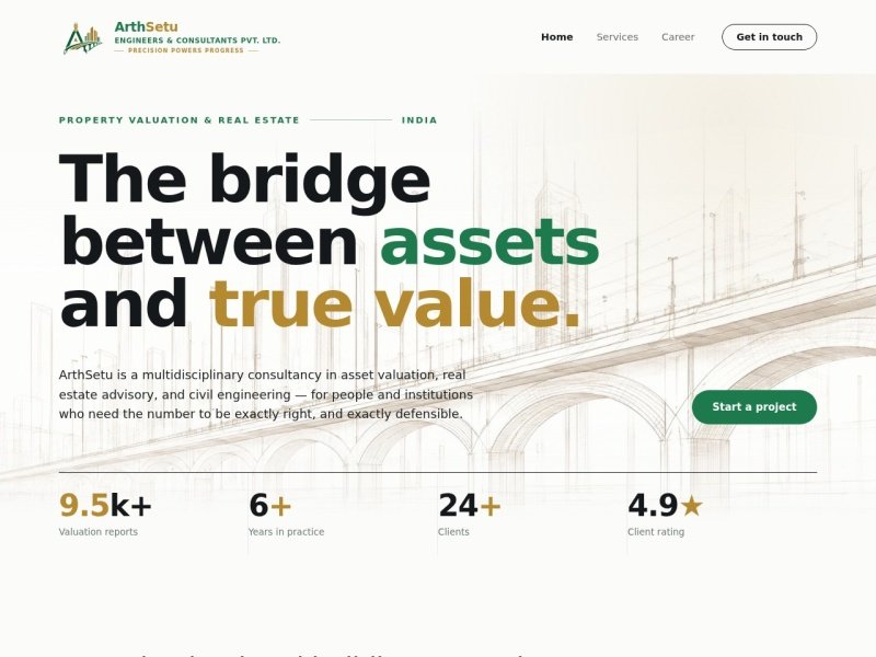 Homepage of the ArthSetu site